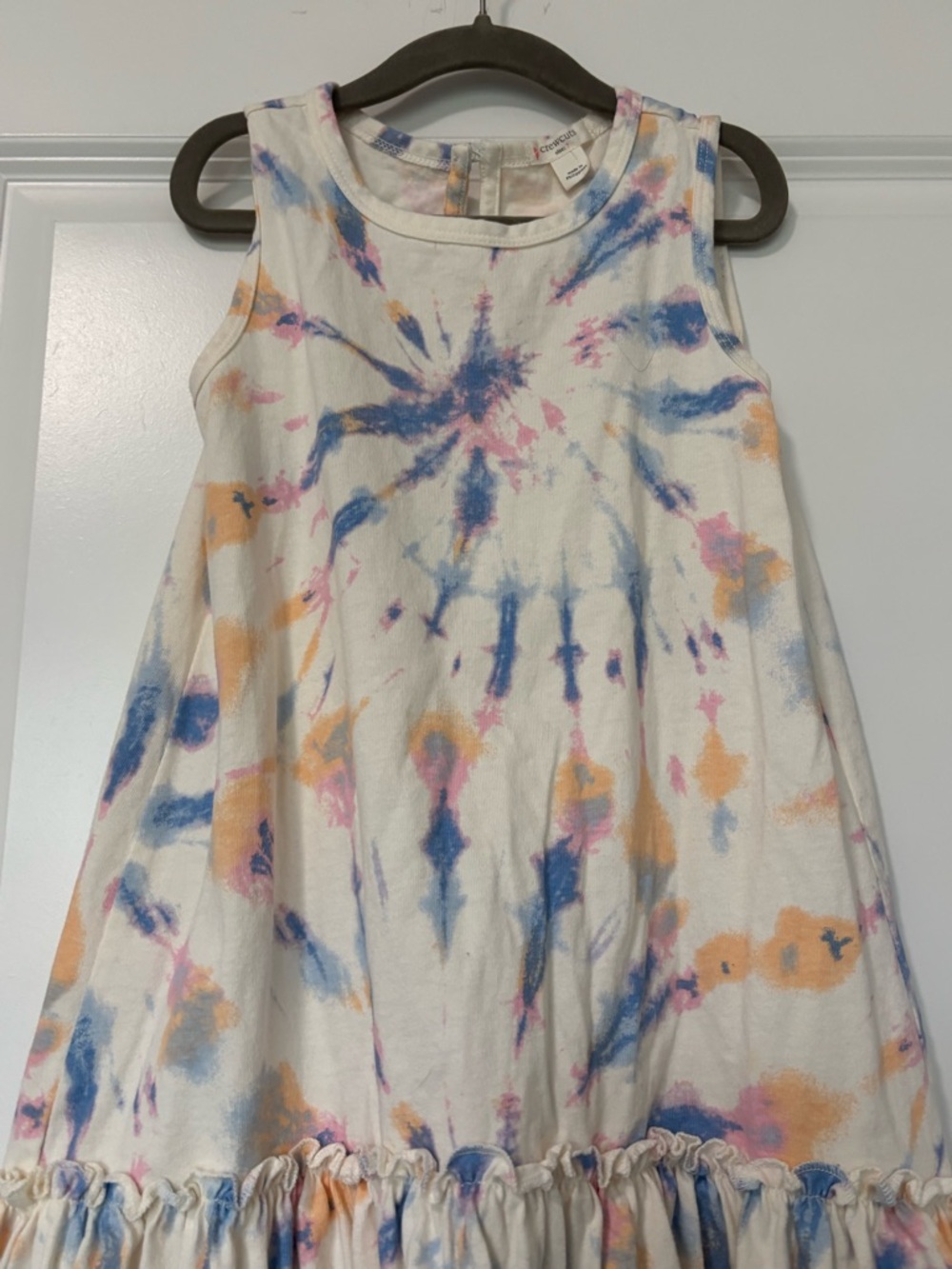 Crewcuts Girls Multicolored Tie-Dye Cotton Dress size 7 - Picture 2 of 4